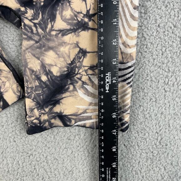 Athleta Women Small Tan Black Motivate Seamless Short Tie Dye Print Biker Shorts - Picture 7 of 11